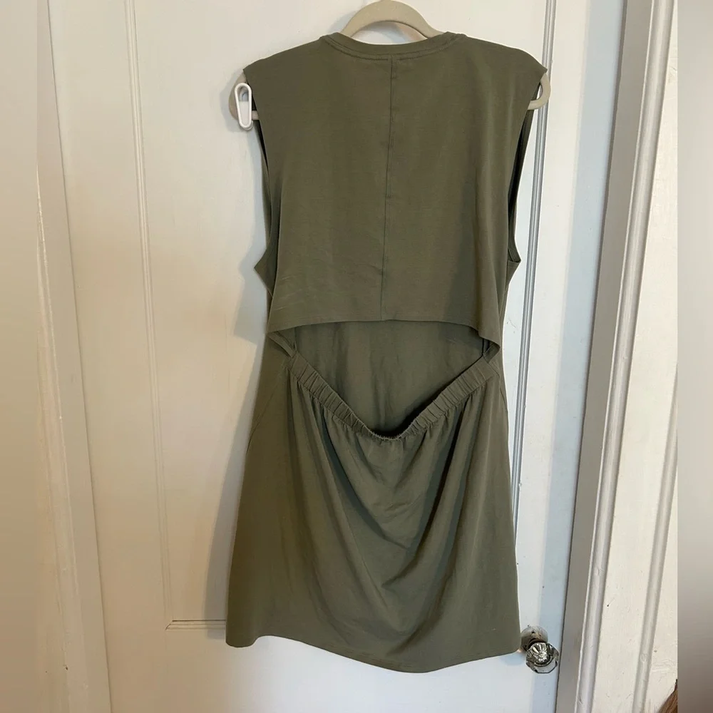 Public Rec Sleeveless Olive Mini Dress - Picture 6 of 9